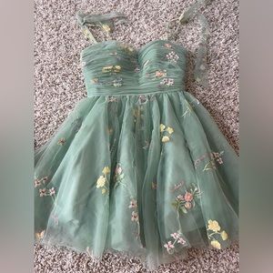 green princess homecoming dress